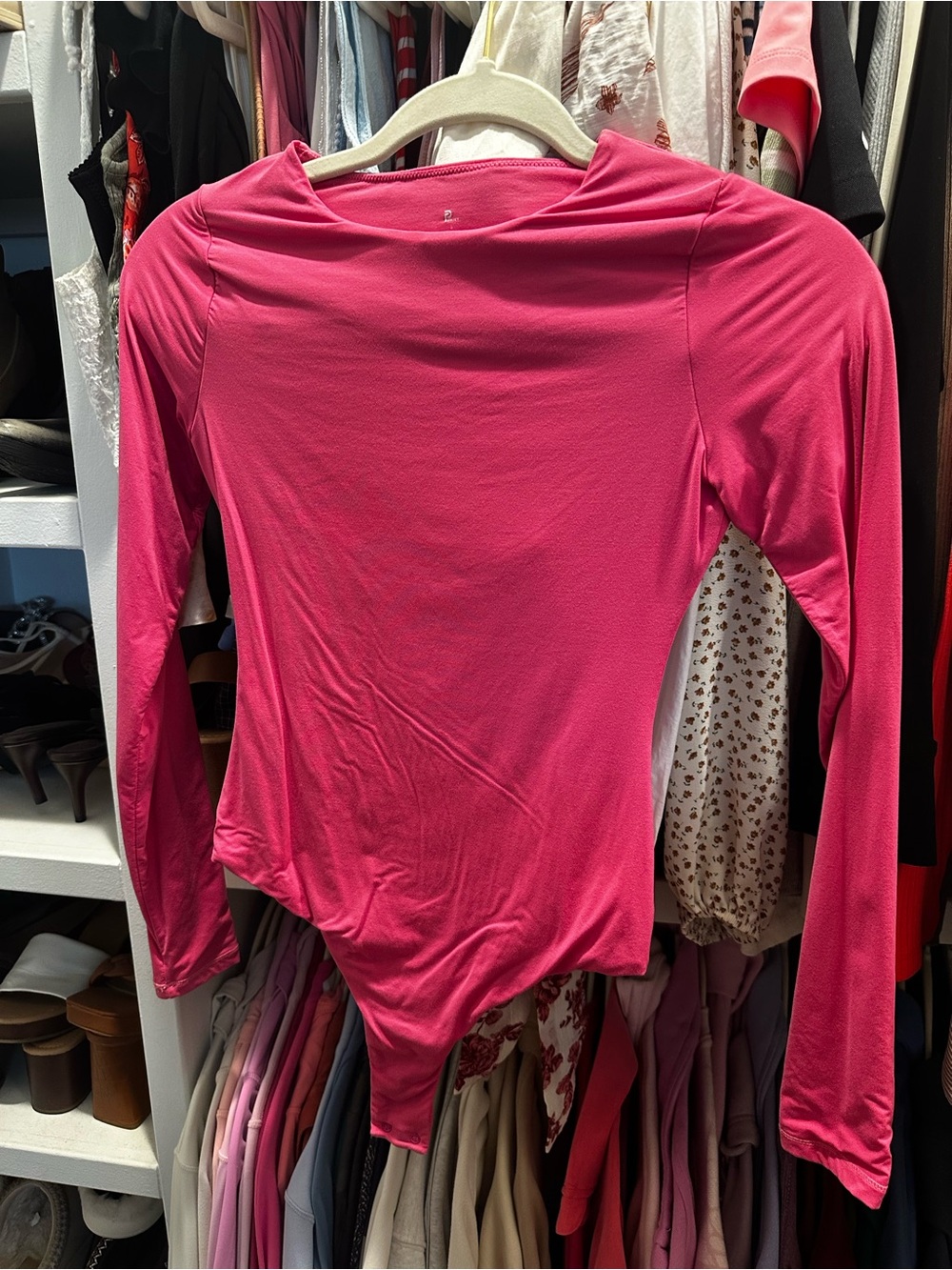 Long-Sleeve Crewneck Bodysuit - Size S